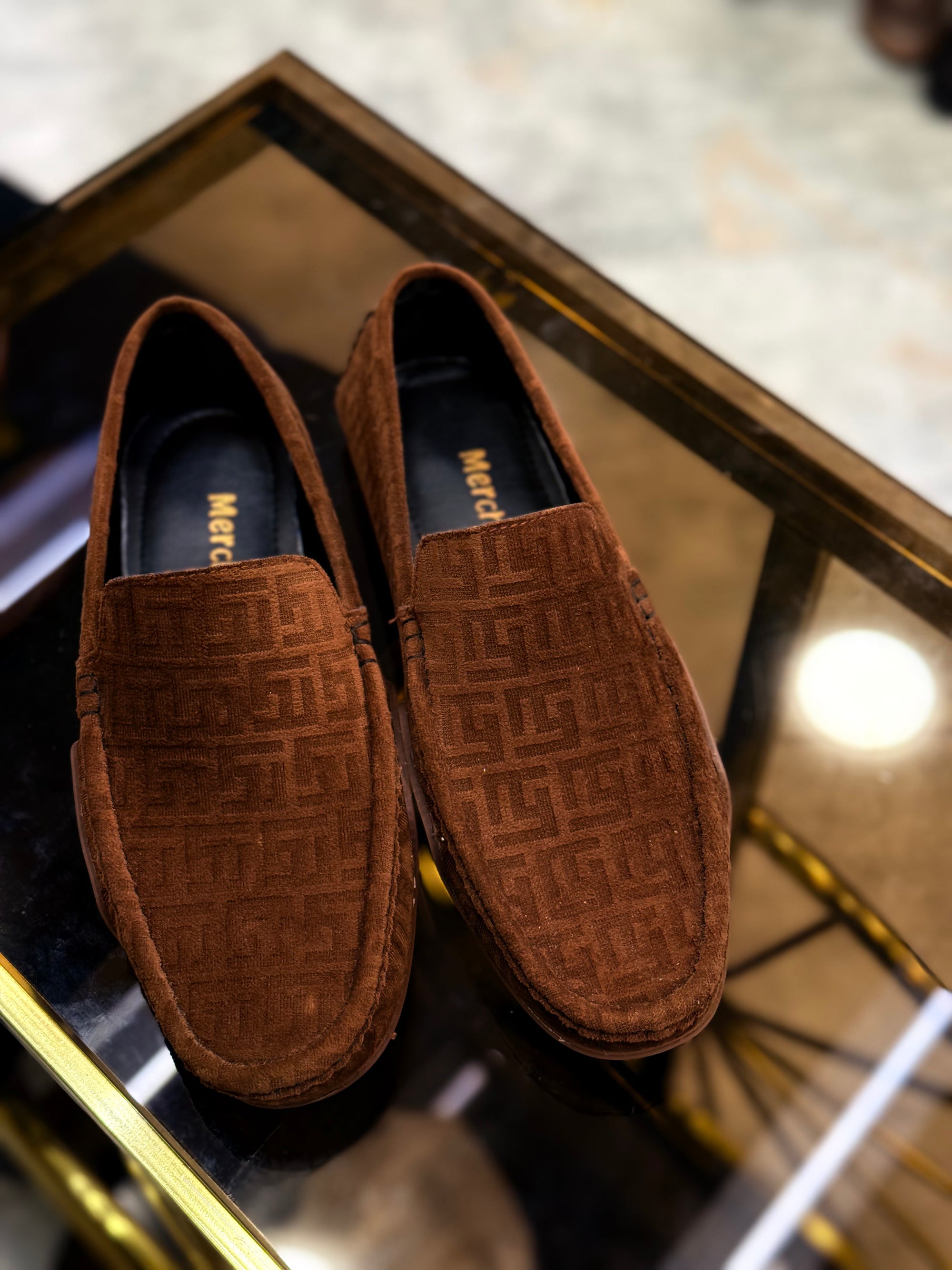BROWN SUED LOAFER