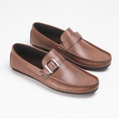 Classic Brown Buckle Loafers