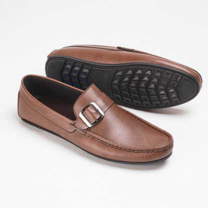 Classic Brown Buckle Loafers