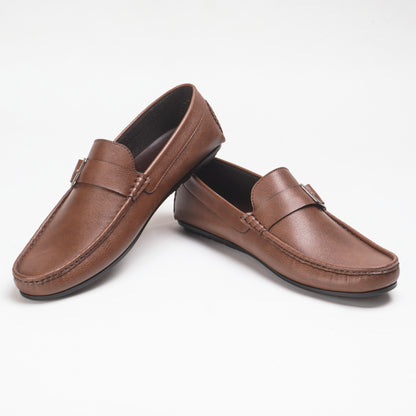 Classic Brown Buckle Loafers