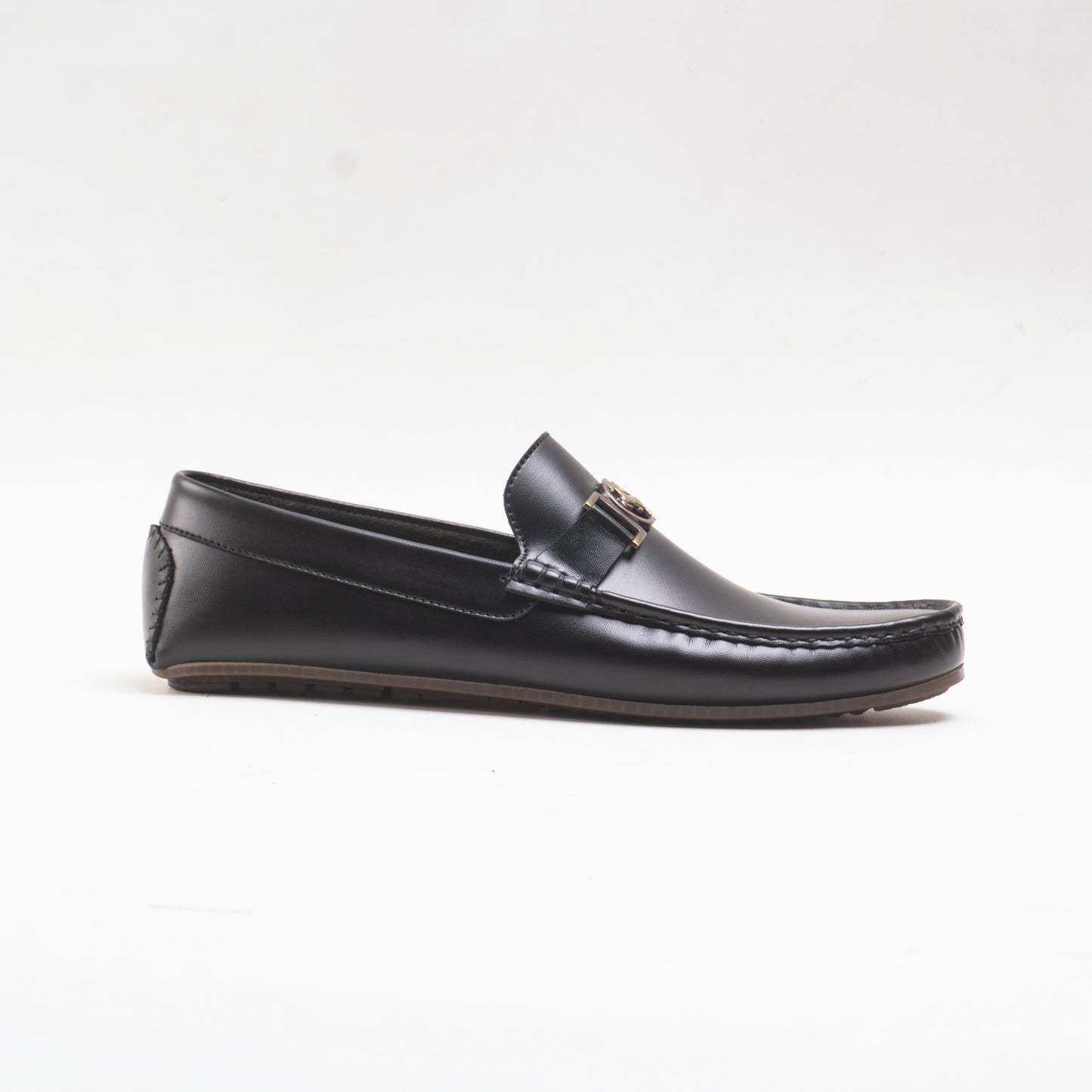 Black Elegance Buckle Loafers