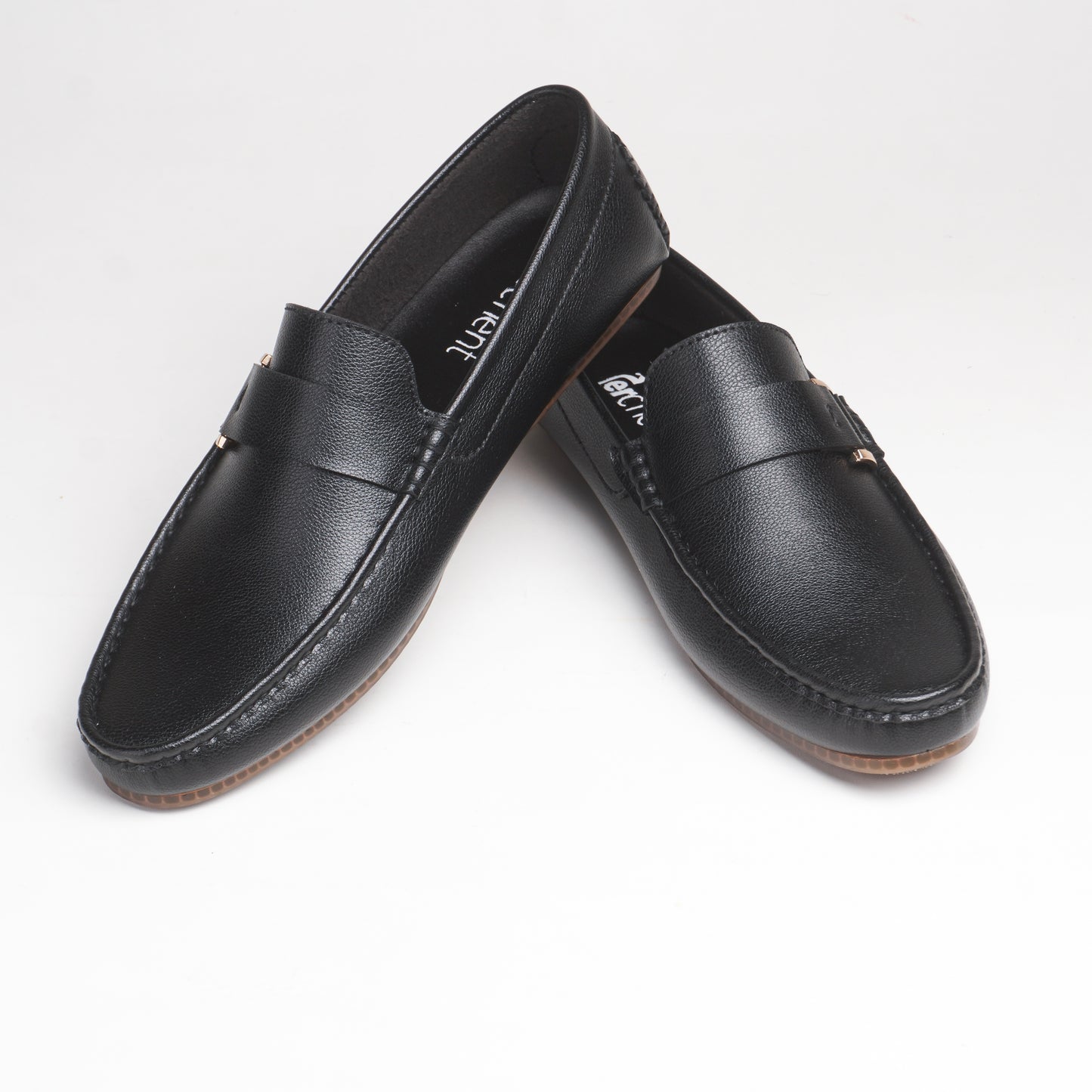 Classic Golden Side Buckle Loafers